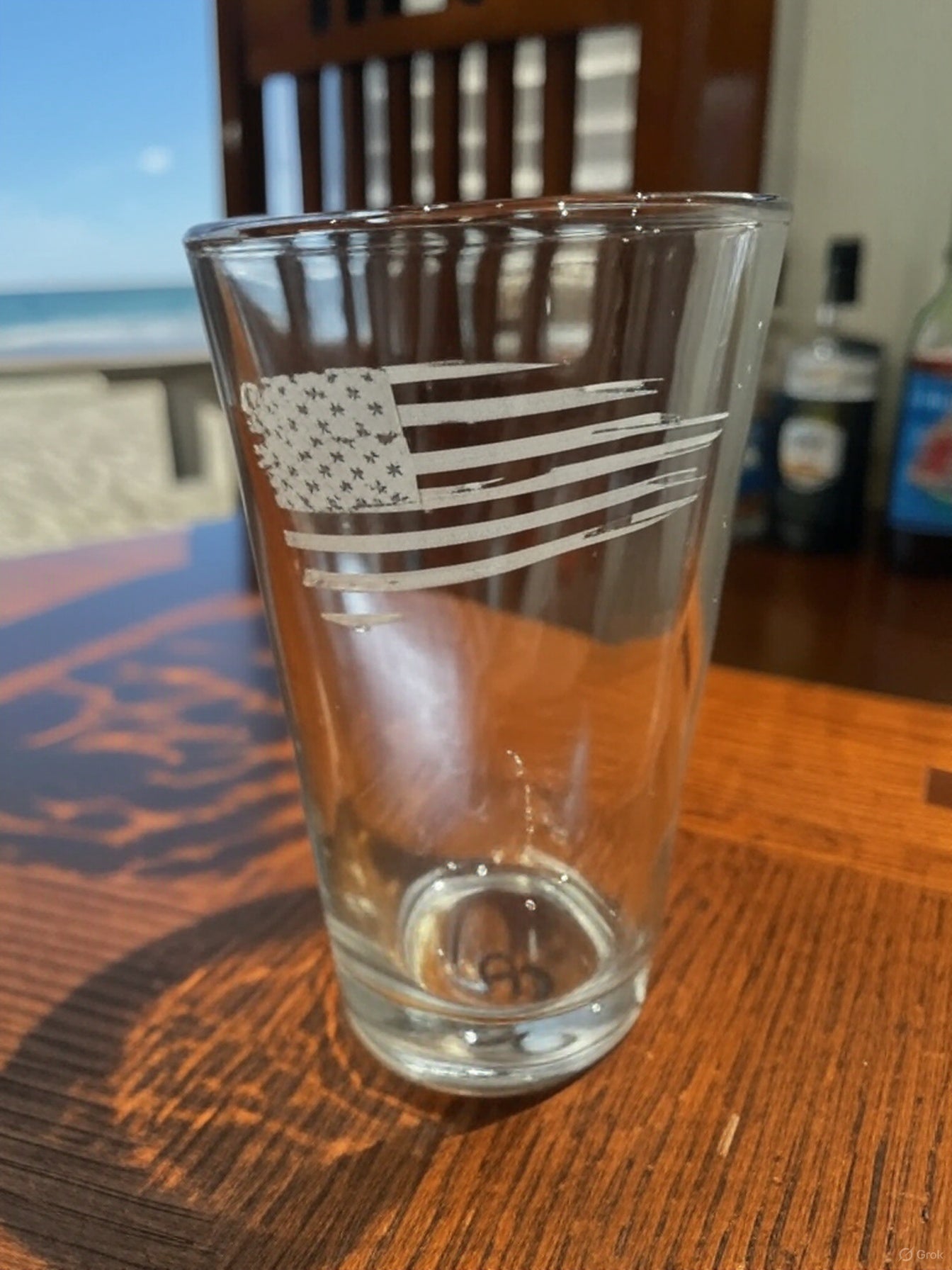 American Flag Glass